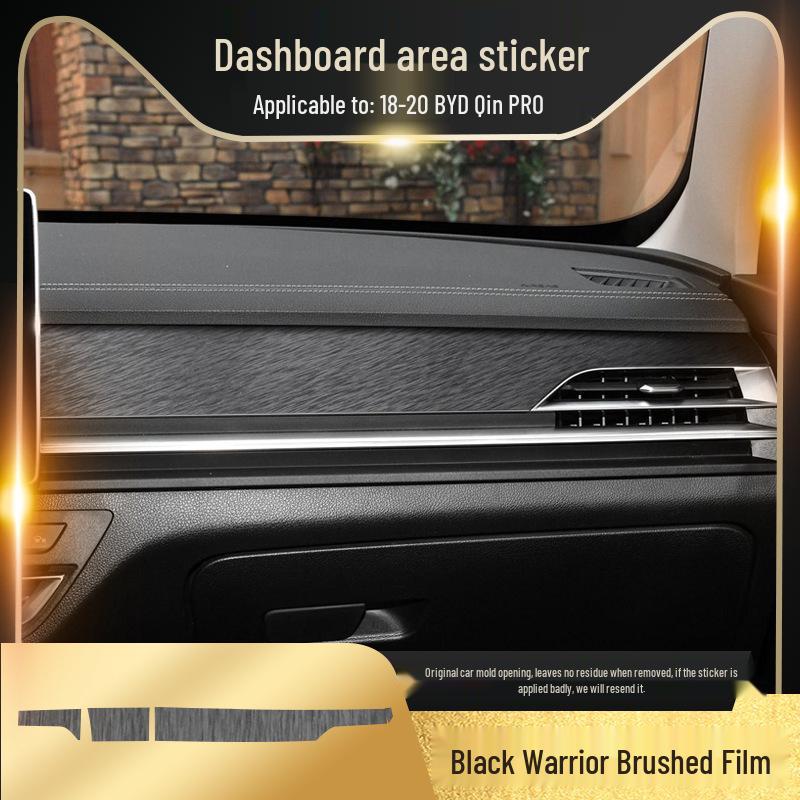 Black Warrior Brushed Car Sticker for 18-20 BYD Qin Pro Interior Decor