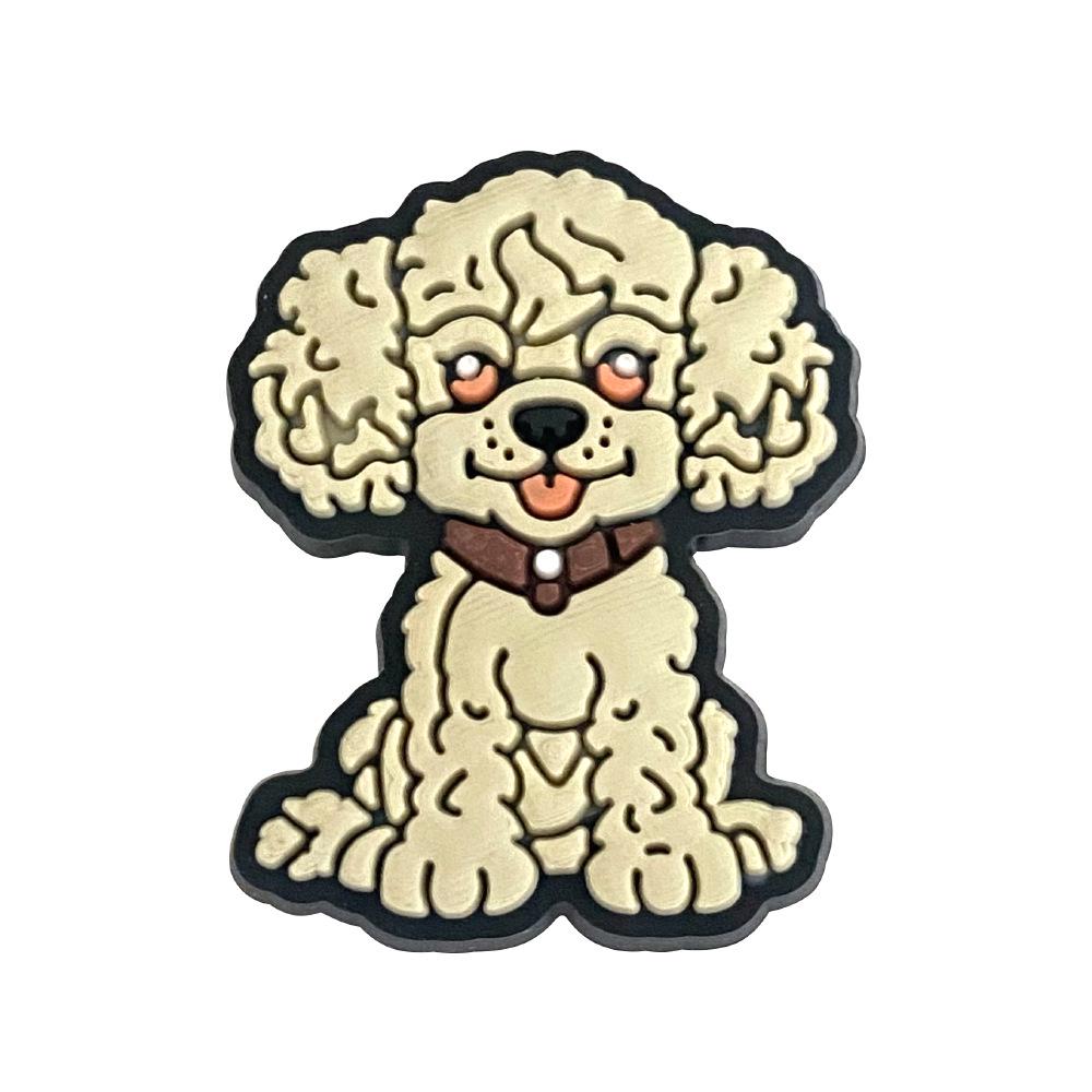 Cartoon Puppy Clog Shoe Charms - Soft PVC Flower Ornaments for Sandals and Slippers