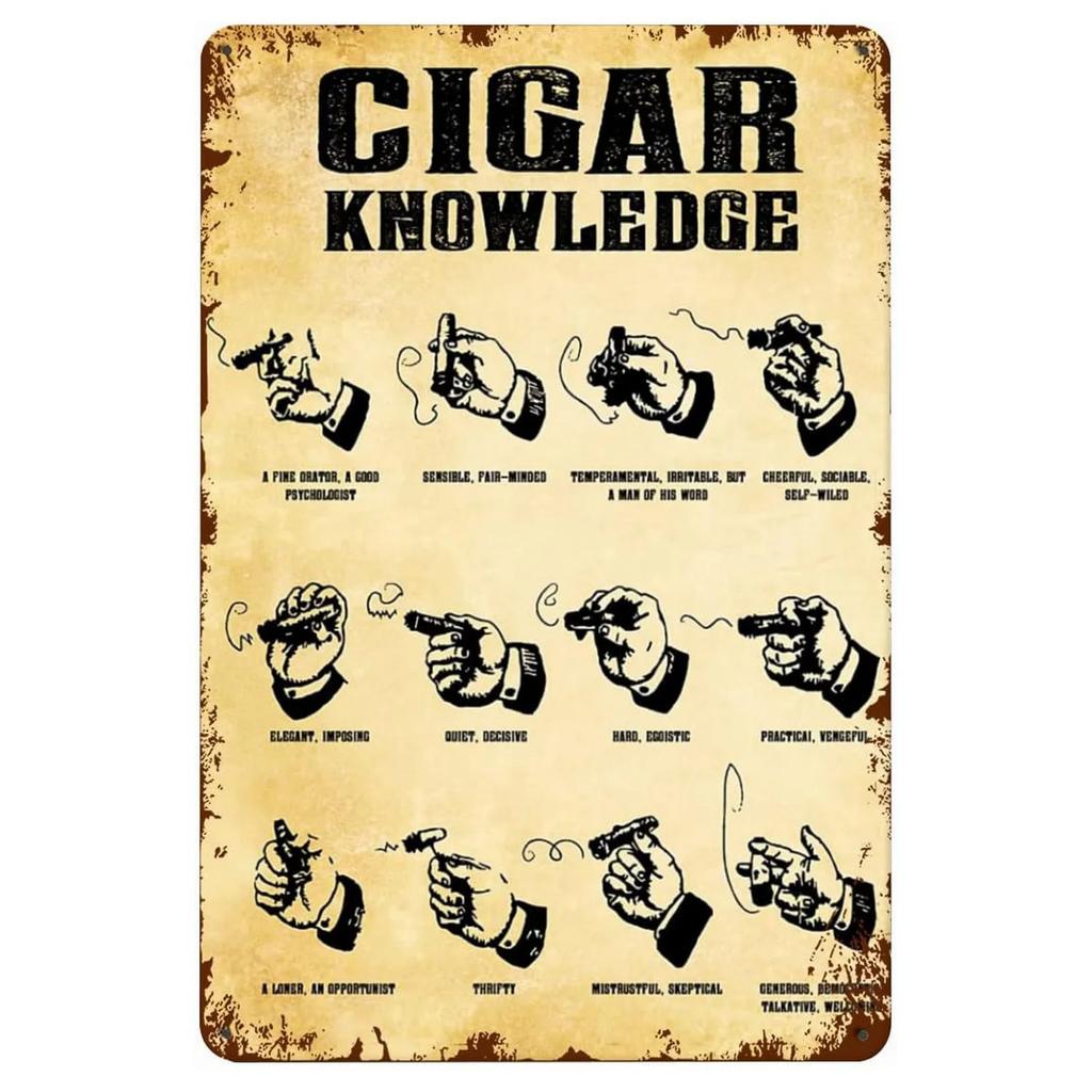 Whiskey Cigar Plaque Metal Tin Signs Wall Decoration Vintage Art Posters Iron Painting for Man Cave Home Cafe Garden Club Bar