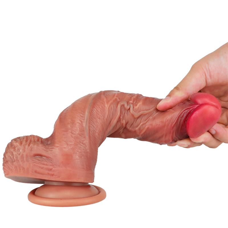 Female Masturbation Device Liquid Silicone Simulation Penis Double-layer Dildo Adult Sex Products