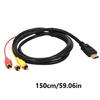 HDTV-kompatibles 3RCA-Umwandlungskabel PVC-geschirmtes Kabel unterstützt 1080P hochauflösendes Video-Audio-Gerät