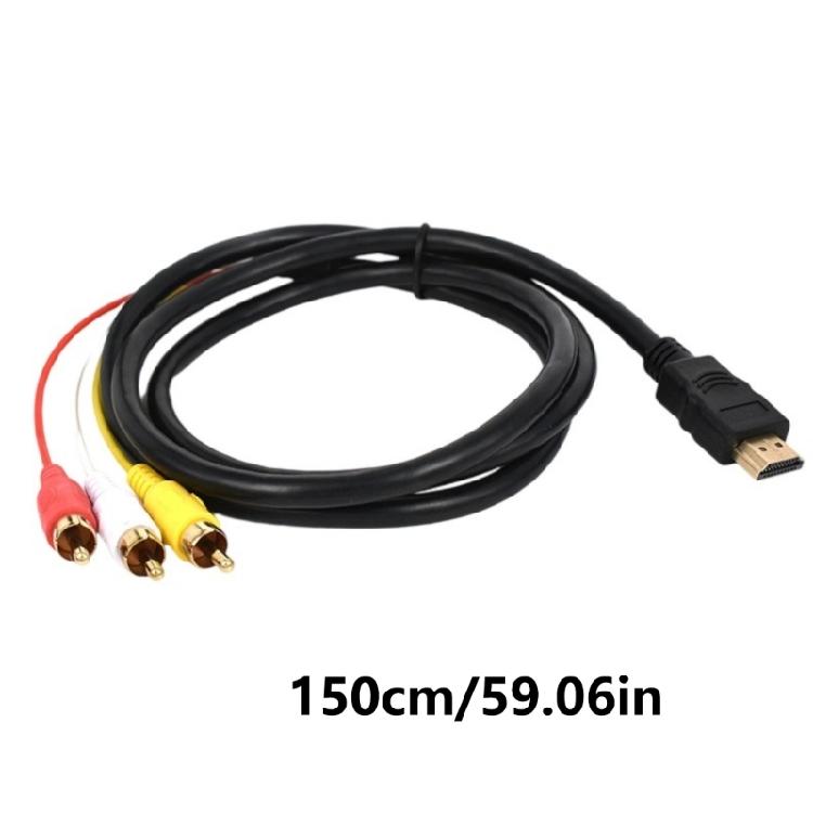 HDTV-kompatibles 3RCA-Umwandlungskabel PVC-geschirmtes Kabel unterstützt 1080P hochauflösendes Video-Audio-Gerät