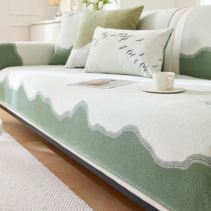 

New Sofa Cushion Living Room Non-Slip Small Fresh Dust-Proof Seat Cushion Simple Modern Cream Wind Sofa Backrest Towel 70*70cm