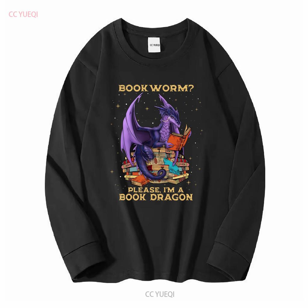 Dragon Book T Shirt Bookworm Reading Lover Long Or Short Sleeves Vintage Washed Slightly Breathable Stretched Unisex Graphic