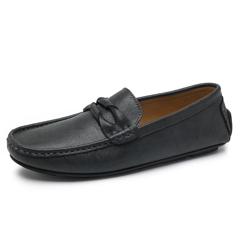 

Lazy Doudou shoes men s casual leather shoes spring and autumn new British style breathable one-pedal driving loafers men s shoes 38