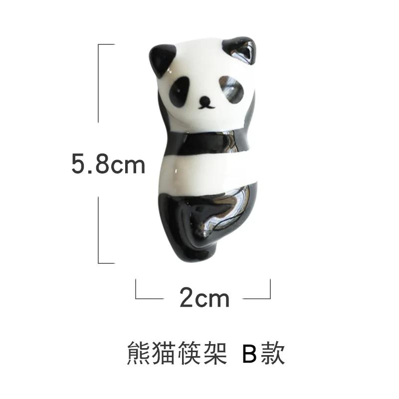Mode Keramik Essstäbchen Cartoon Halter Ständer Panda Essstäbchenhalter Matte Essstäbchen Pflege Mode Küchengeschirr Werkzeuge