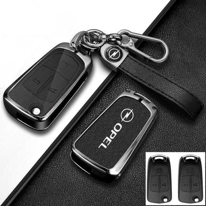 Legierung Leder Auto Schlüsselhülle Abdeckung Halterung Schutzhülle Schlüsseltasche Für Opel Vauxhall OPC ADAM Insignia Antara Corsa J D H Kadett