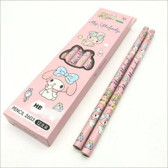 12-teiliges lila Einhorn-Bleistift-Set mit Spitzer & Radiergummi HB