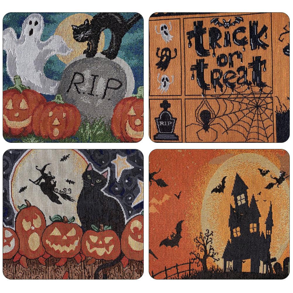 Halloween Atmosphere Decoration Table Flag Tablecloth Halloween Table Flag Home Dining Table Decoration Tablecloth Tablecloth