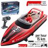 HJ821 High-Speed Remote Control Speedboat Toy: Water-Resistant, High Power, LED Lights