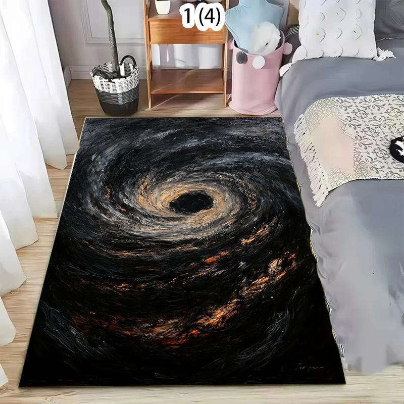 Rug Carpet Mat Non-Slip Storm Vortex Cloudscape Illusion Area Rug for Living Room Bathroom Kitchen Playroom Dramatic Home Decor