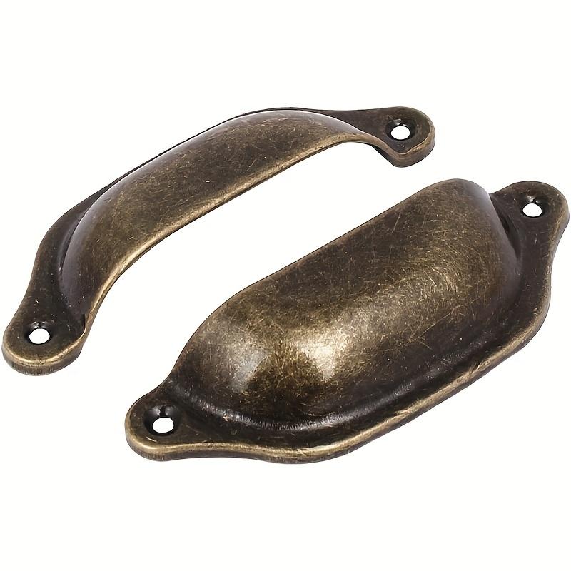 12/20pcs Antique Brass Drawer Knobs, Vintage Cabinet Pulls for Closet, Dresser & Furniture with Screws