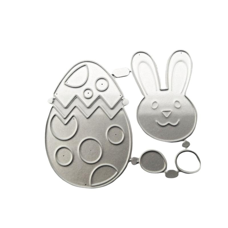 

Пасхальное яйцо кролик металлический трафарет тиснение штампы для DIY Скрапбукинг бумажные штампы для тиснения карт ремесленный декор серебряный