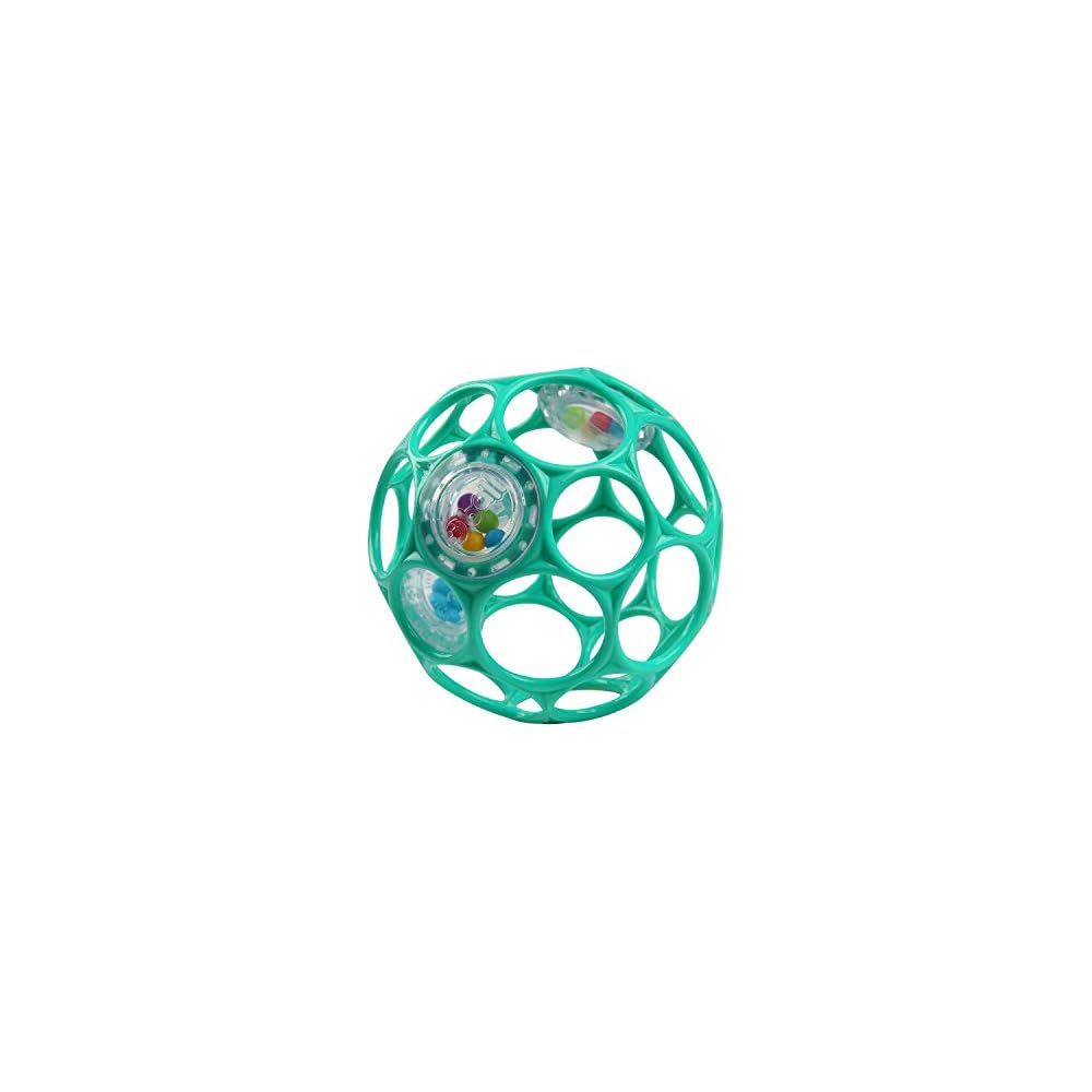 Bright Starts Oball Rattle Soft Toy for Stroller Teething Ball Light Blue 0 Months+