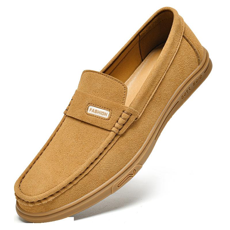 

Men s shoes 2025 summer new men s light luxury soft sole one-pedal casual shoes daily outdoor travel versatile leather shoes 47