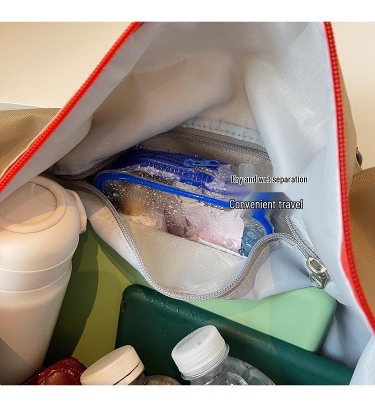 Women's Expandable Fitness Bag: Large Capacity, Dry/Wet Separation, Outdoor Sports & Travel with Shoe Compartment