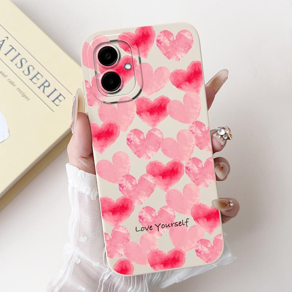 For Samsung Galaxy A06 Beautiful Bow Rose Painting Phone Case For Samsung A06 4G 5G Soft Silicone Shockproof Cases