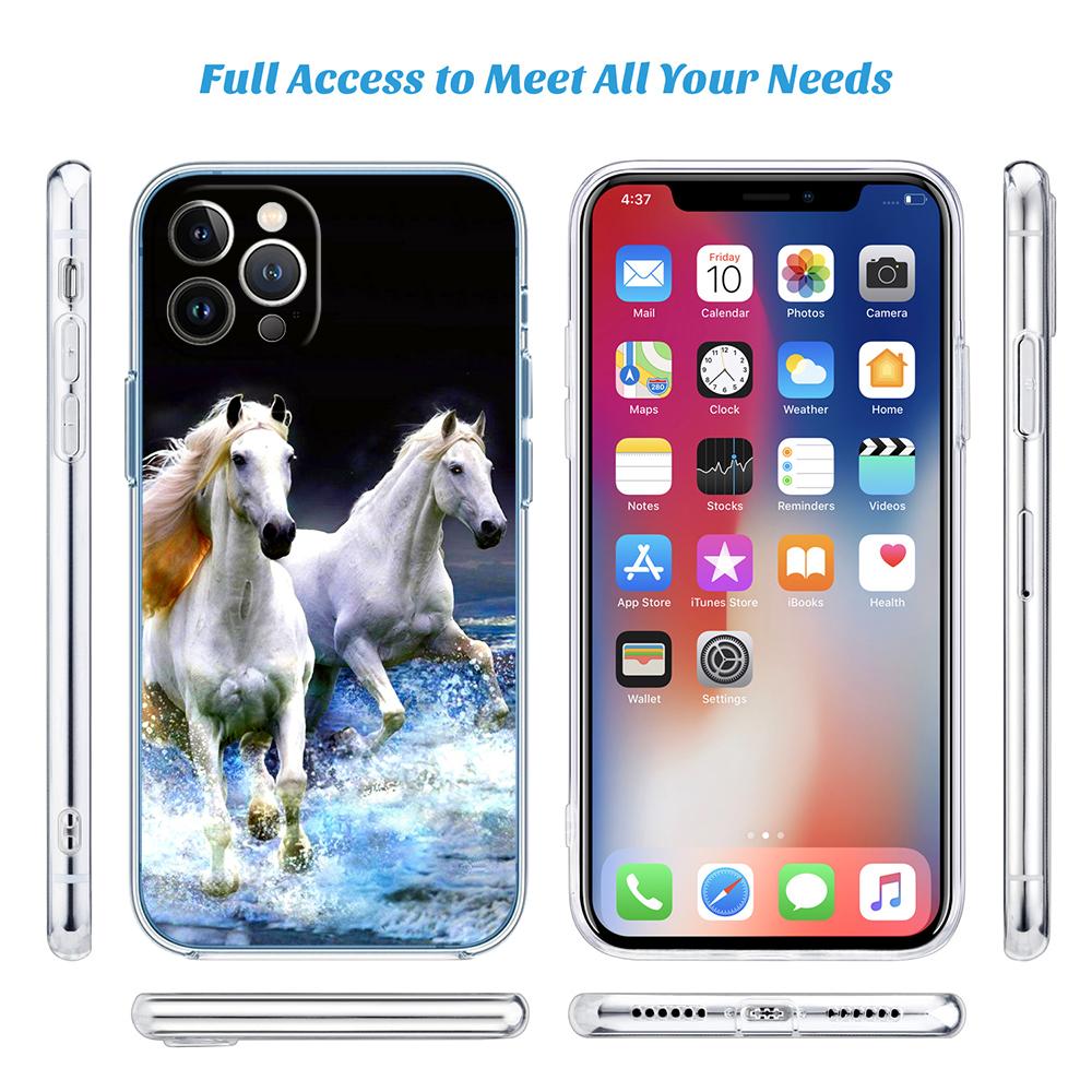 LO43 Fine Horse Phone Case for Motorola Moto E13 E15 E20 E22 E22I E22S E30 E32 E40 E7 E7I G Plus Power Play Stylus G22 G14