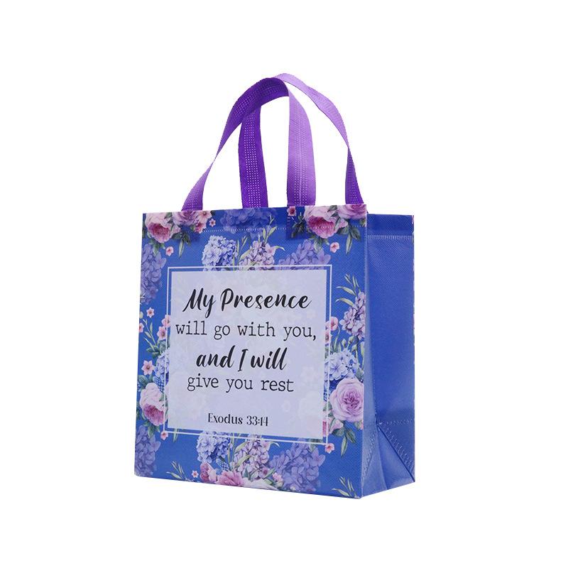 2026 New Product Bible Christmas Party Holiday Flowers Fashion Gifts Tote Bag Non-woven Bag