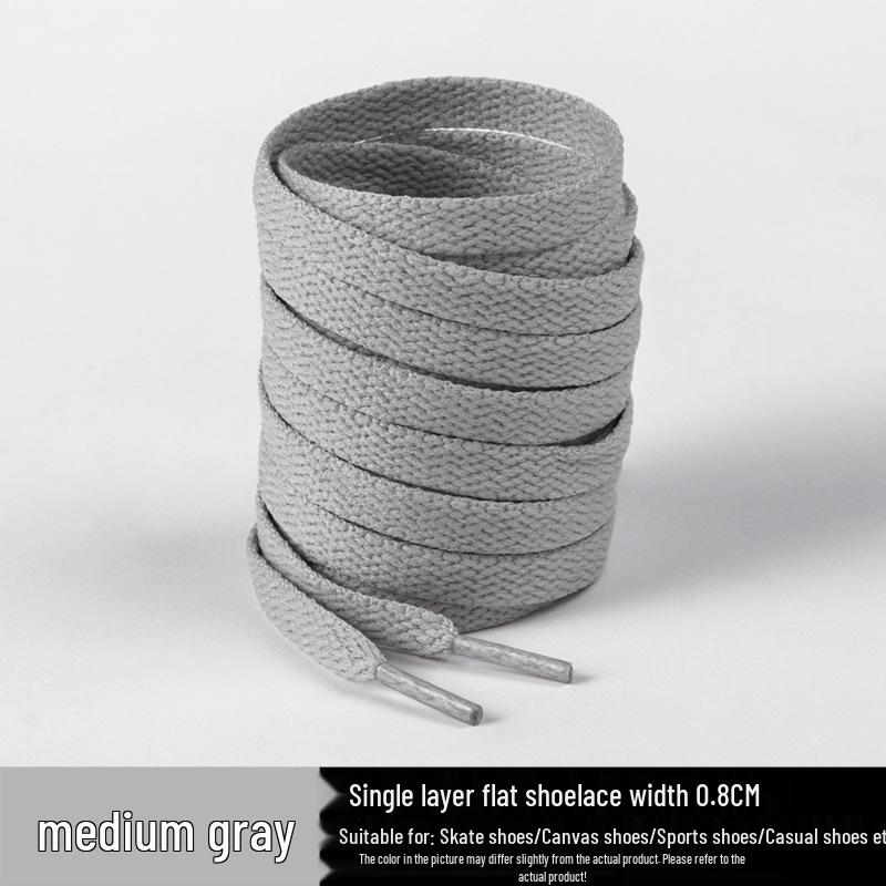 Flat Shoelaces for Canvas Sports & Skate Shoes, Casual Boots, Little White Shoes, Unisex Pure White Shoelaces