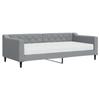VidaXL Lit de jour avec matelas gris clair 90x200 cm tissu 3197408