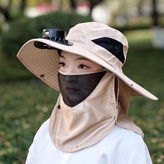 Solární klobouk s klopou na krk a ochranou proti UV záření UPF 50+