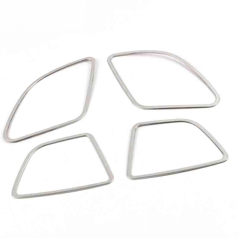 Fiesta Car Door Bright Ring Audio Speaker Stainless Steel Cover Patch