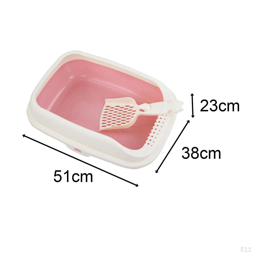 Cat Litter Box Open Top Kitty Tray Potty Toilet Bedpan for Bunny