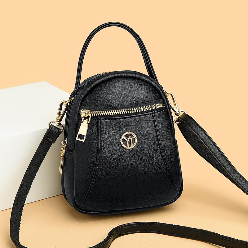 Dámská trendy vintage malá crossbody kabelka Luxusní jednobarevné PU kožené tašky přes rameno Módní dámská mini taška na telefon a peněženka