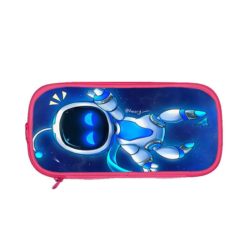Astro Bot Themed Space Robot Double Layer Pen Pouch For Students And Young Creatives