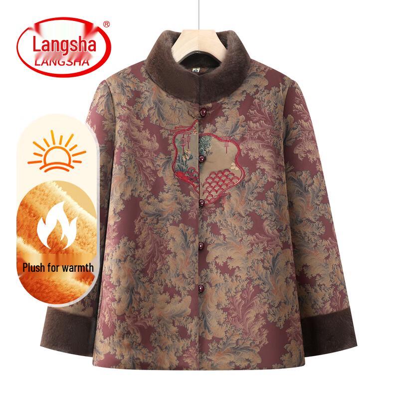 LangSha Elderly Women s Winter Padded Cotton Coat 3XL