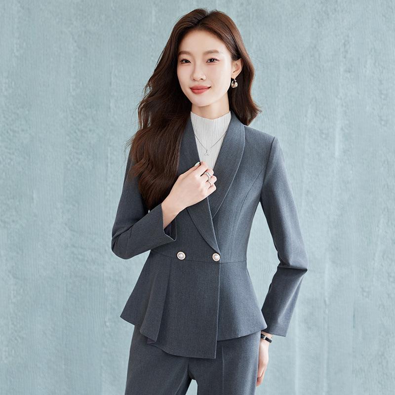 Elegant Professional Skirt Suit for Autumn & Spring - Ideal for Front Desk Managers & Interviews