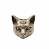 Three Eyed Egyptian Cat Brass Knife Beads EDC DIY Paracord Woven Bracelets Lanyard Pendants Accessories Outdoor Tool Hangings