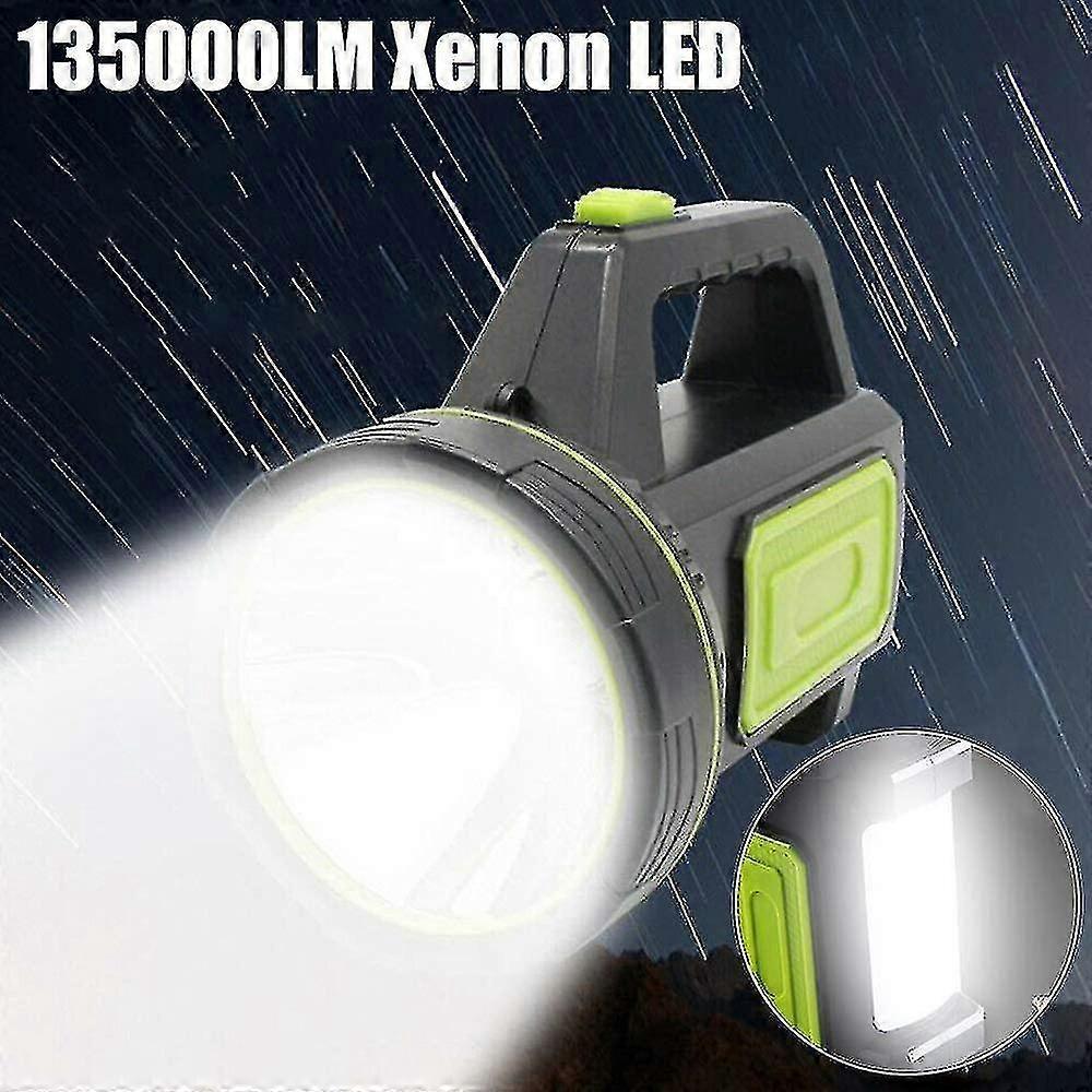 Usb Rechargeable Super Powerful Led Flashlight 135000 Lumens 6000mah With Side Light High Power Waterproof Flashlight