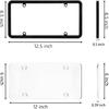 Nicunom 2 Pack Clear License Plate Covers and Frames Combo, License Plate Frame with Protector, Universal Car License Plate Shield Holder for