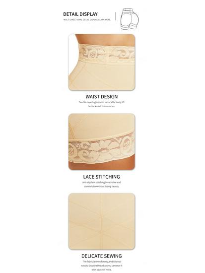 Plus Size High Waist Tummy Control Shapewear: Non-Rolling, Elastic, Hip-Lifting, European & American Style