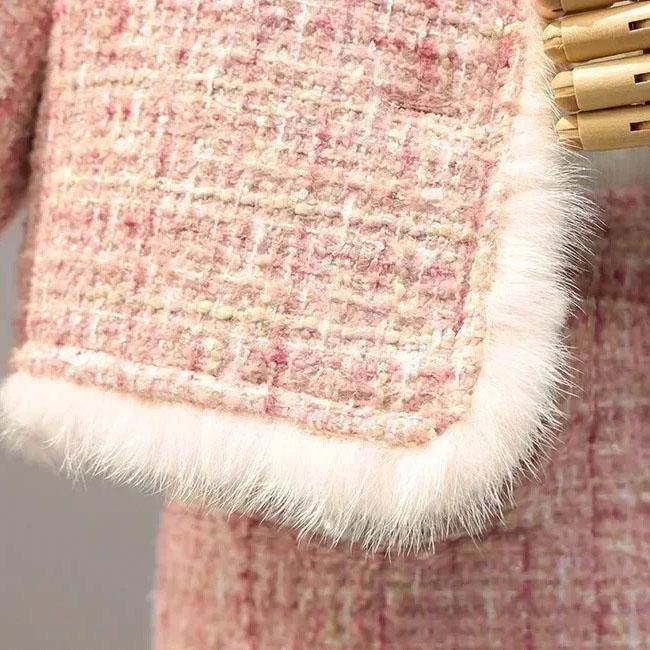 Frühling Winter Mädchen Kinder 2 Stücke Tweed Kleidung Sets Mode Kinder Anzüge für 1-10 Jahre kinder Baumwolle Gefütterte Jacke Mantel + Rock