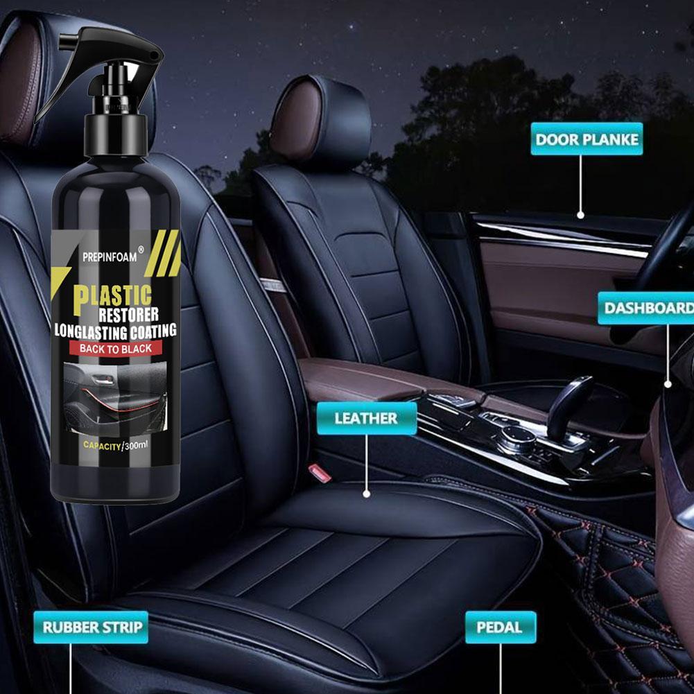 Car Plastic Restorer Coating Agent Auto Plastic Rubber Exterior Repair Clean Refresh Restoration Agent Black Shine Seal Brighten