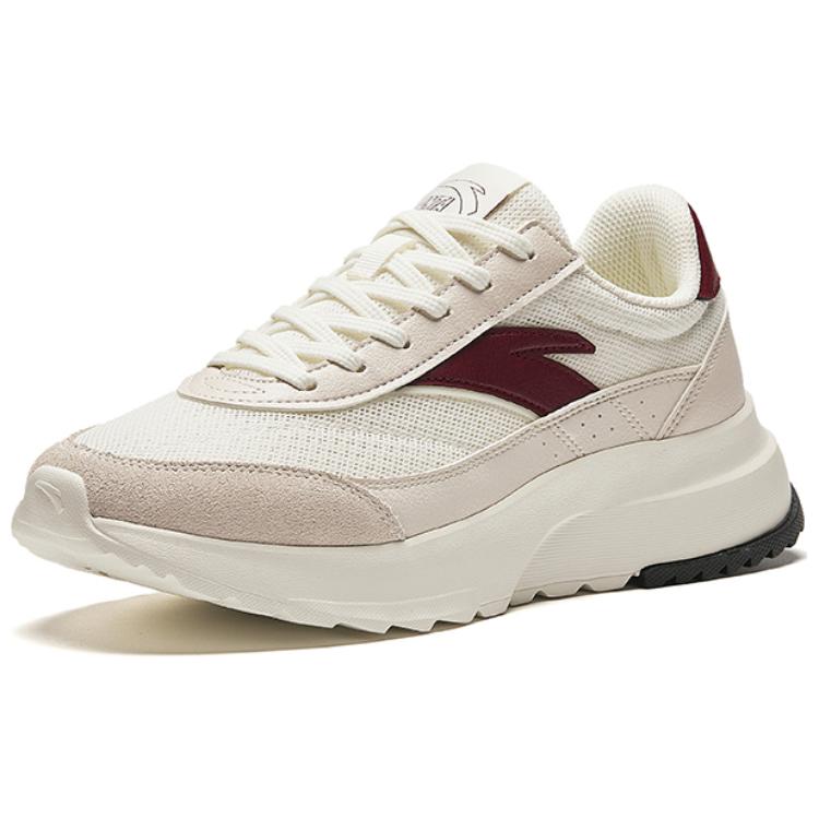 Anta Shock Absorbing Non-Slip Low-Top Casual Shoes Women sneakers White Red 922428803-2