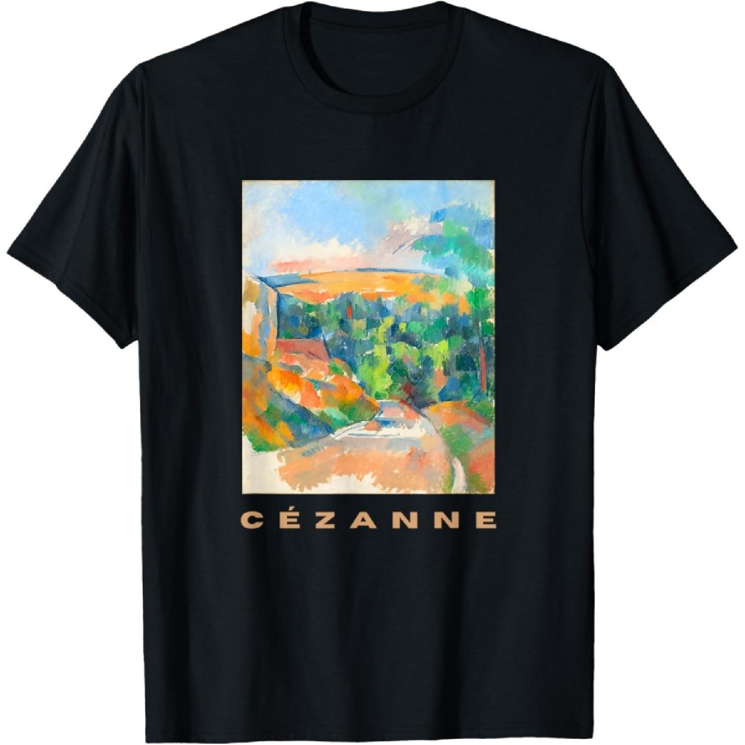 Cézanne French Post-Impressionist Art_ The Bend in the Road T-Shirt S