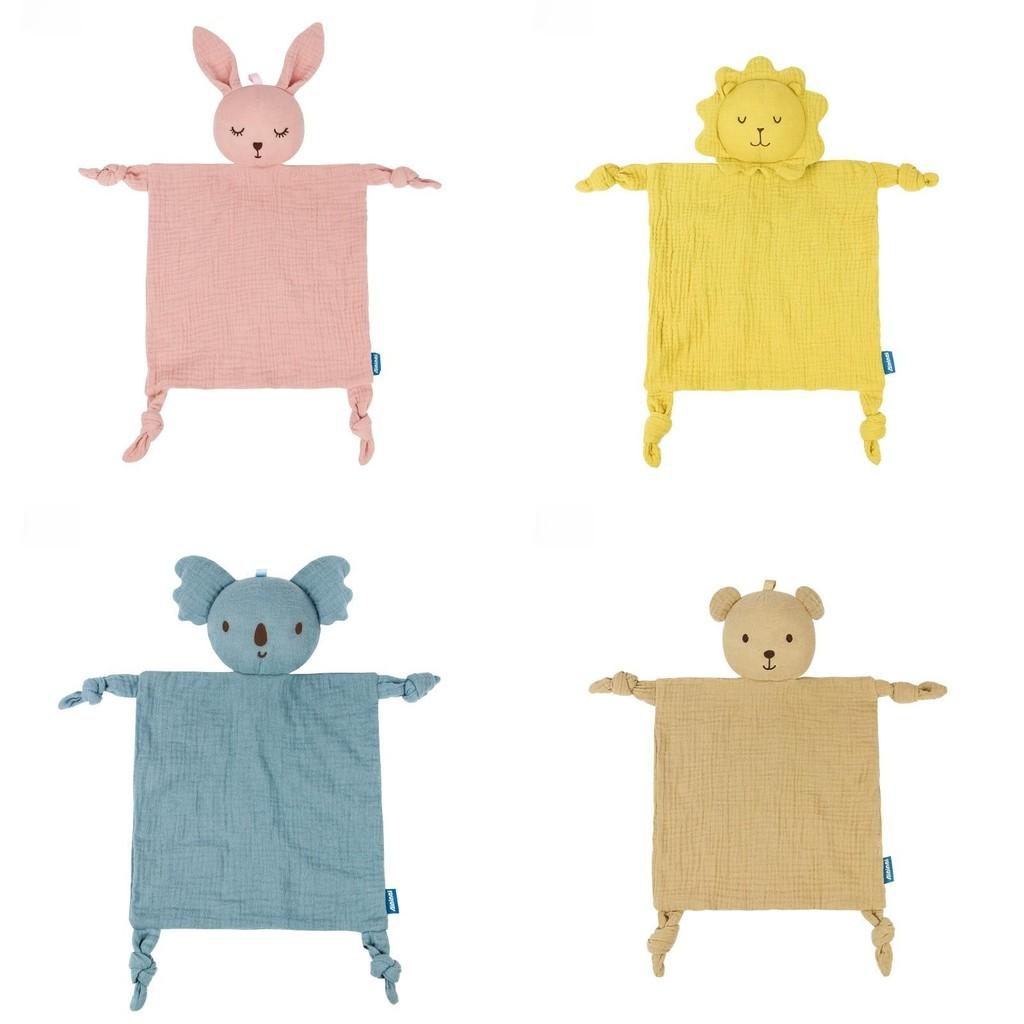 Panno Lenitivo Elefantino con Giocattolo Animale di Peluche per il Comfort e il Sonno del Neonato