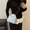 Fashion Polyester Evening Bags Embroidered Chain Banquet Bag Shoulder Bag Women