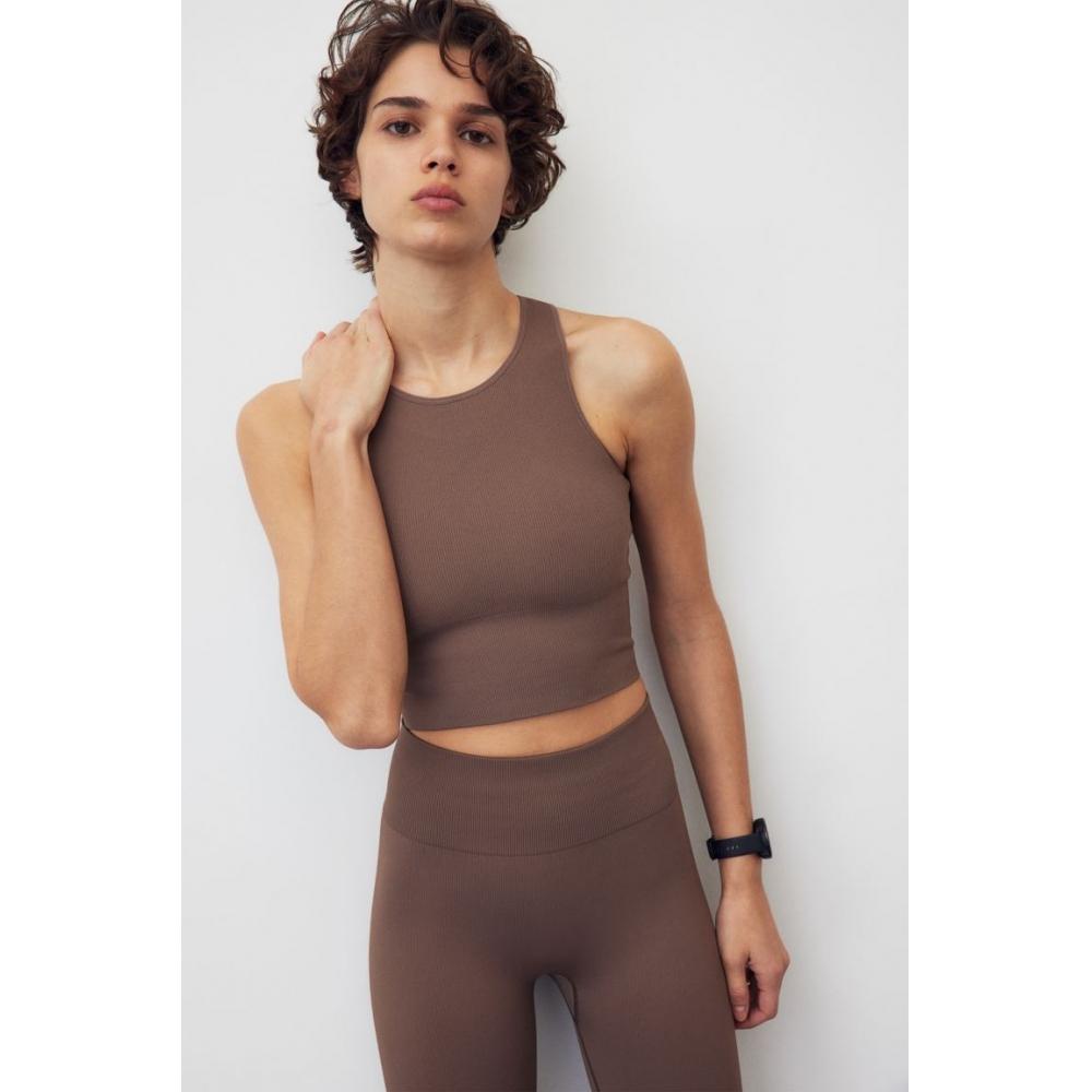 

Спортивный бюстгальтер средней поддержки HM DryMove, коричневый