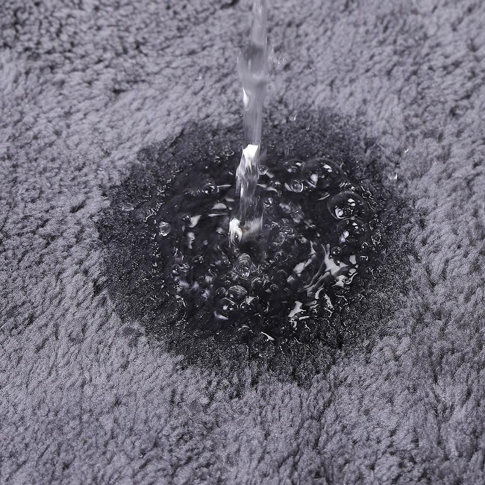 Pure Color Simple Polyester Carpet Bathroom Bathroom Non-slip Absorbent Mat Easy To Take Care of Full Floor Mat