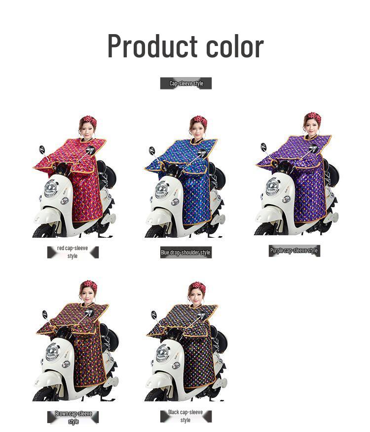 Windproof and Waterproof Winter Quilt for Yadea Aima Electric Vehicles: Thickened, Velvet-Lined Protection for Electric Bikes and Motorcycles.