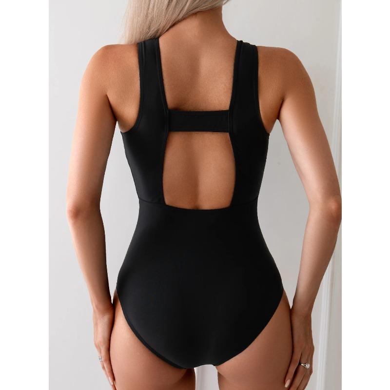 Costume da Bagno Sportivo Aderente Donna Pezzo Unico Zip Costume da Bagno Femminile Sexy Costumi da Bagno Costumi da Bagno Costumi da Bagno da Spiaggia XXL