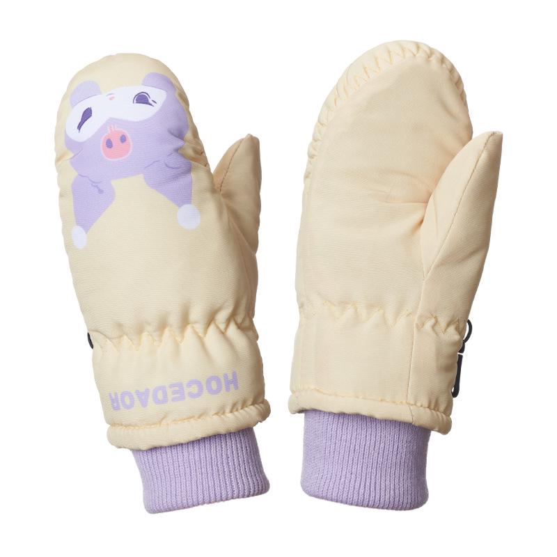 Samt-Skihandschuhe: Rutschfest, Warm und Dick für Kinder im Alter von 2-5 Jahren