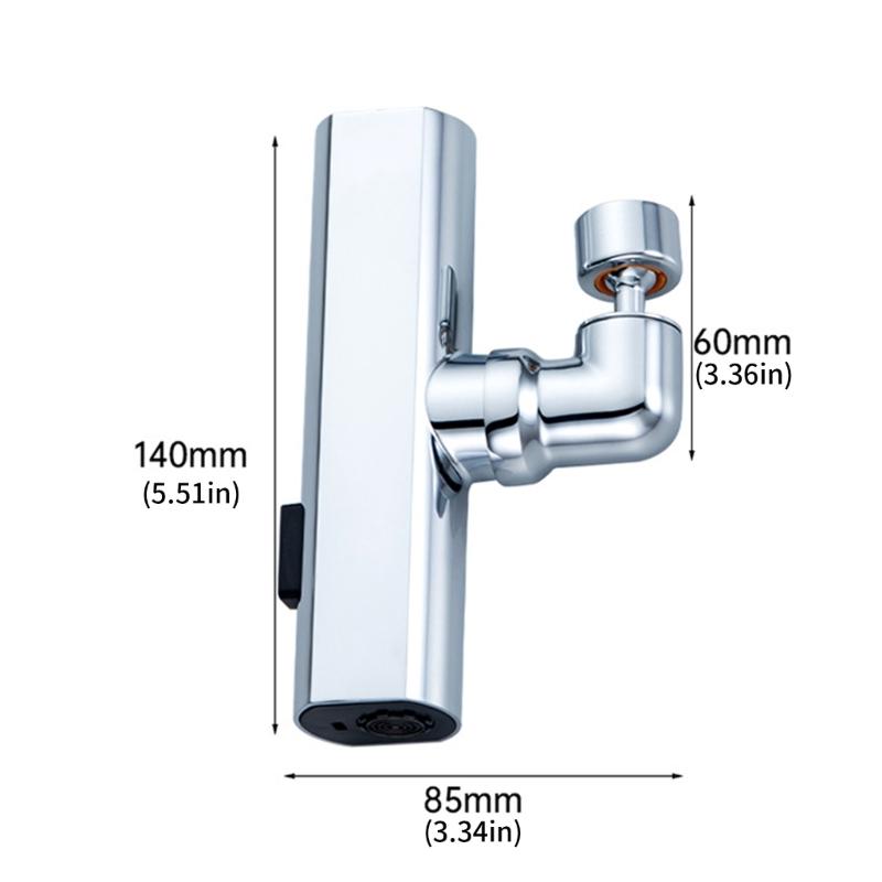 Rotation Kitchen Faucet Extension 4 Function Sprays Setting Rustproof Bathroom Sink Sprayer Head Suitable for Kitchen
