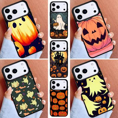 October Halloween Spooky Ghost Phone Case for iPhone 17ProMax 12 13 14 15 16e 17 Pro Max Plus Air Cover