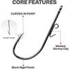 30-Pack Live Shrimp Fishing Hooks Zero Harm, Wide Gap Hooks with S/M/L Silicone